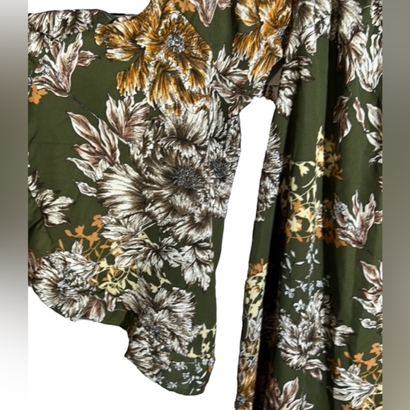 Altar’D State Olive Green print  mini dress in size Large. - Picture 4 of 5